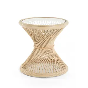 Peacock rattan side table modern from Vietnam