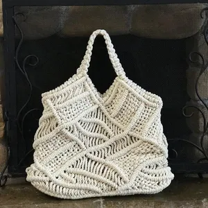   Bolso de Mano de Macramé Hecho a Mano Happiness - Product Image 1