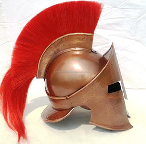 Casco de Armadura Espartana Medieval Coleccionable de Metal 300, Rey Leónidas, Acabado Antiguo, Hecho a Mano para Recreaciones Históricas y Decoración del Hogar - Product Image 1
