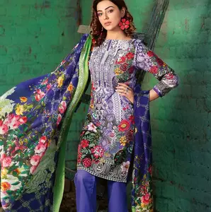 Pakistani cotone prato vestito/cotone anarkali salwar kameez/commercio all'ingrosso vestito casuale Indiano Ultimi Stili Del Progettista di usura Del Partito