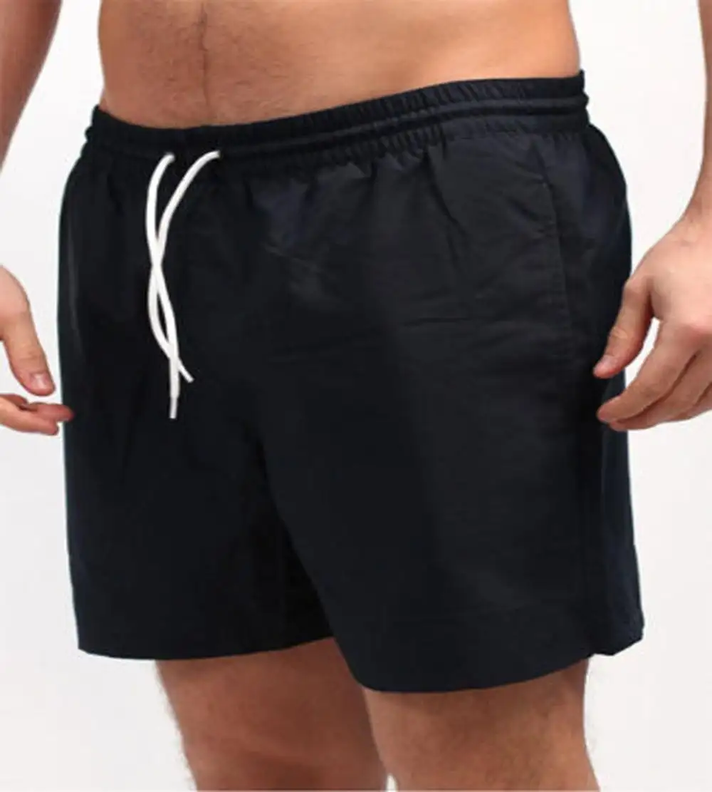 Men 5 Inch Inseam Waterproof Lightweight Plain Blank Polyester Swim Shorts Beach Shorts Swimming Board Style Shorts