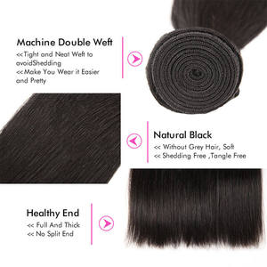 Qunque — <span class=keywords><strong>tissage</strong></span> de cheveux péruviens 100 vierges, qualité 9A, longueur mixte, cheveux humains, lisses, vente en gros, distributeurs avec lumière solaire - Product Image 4