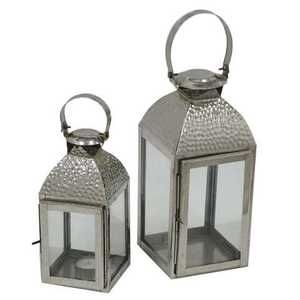 Nouvelle lanterne de bougie en filigrane avec verre pour décoration de noël - Product Image 1