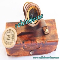 Télescope MARITIME ANTIQUE en laiton, oculaire VINTAGE de PIRATE
