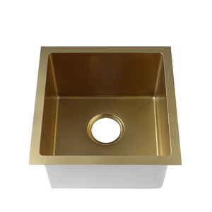 Usine directe Nano titane plaqué évier de cuisine à bol unique JKY 13 "X13" X9 "15" X15 "X9" passoire carrée en acier inoxydable un - Product Image 2