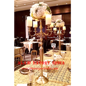 Floral Metal <b>Candelabra</b> for Weddings-Handmade Customizable Sizes - Product Image 1