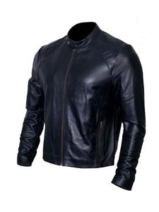 Vestes de moto en cuir de vache véritable/Nouvelles vestes de moto en cuir de vache véritable noir pour hommes - Product Image 3