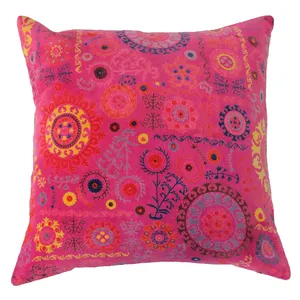Latest home textile cotton velvet suzani design wholesale cushion cover