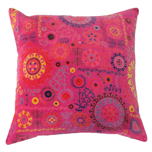 Latest Elegant Suzani Design Print Cotton <b>Velvet</b> Square <b>Cushion</b> <b>Cover</b> Home Textile Pillow Cases Wholesale - Product Image 1