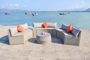 Ensemble de canapés de jardin en rotin/osier rond pour l'extérieur - Product Image 6