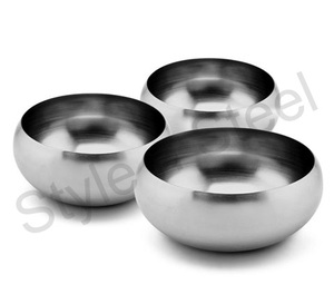 Tazón de arroz y ensalada de acero inoxidable al por mayor para servir sopa, platos mixtos, diseño fascinante y sencillo a precio competitivo - Product Image 1