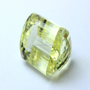 หิน kunzite สีเหลืองธรรมชาติพลอยรูปสี่เหลี่ยมจัตุรัสขนาด21X27มม. 115 CRT - Product Image 1