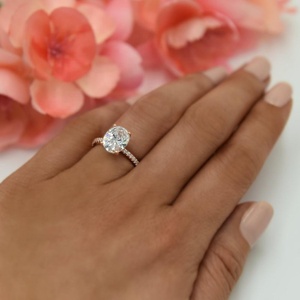 <span class=keywords><strong>Anello</strong></span> da Sposa LOZRUNVE in <span class=keywords><strong>Argento</strong></span> Sterling 925 con <span class=keywords><strong>Solitario</strong></span> Ovale - Product Image 3