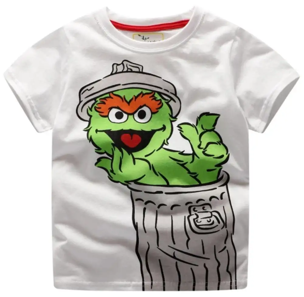 2022 neue Kinder kleidung kurz ärmel ige lustige Karton druck Kinder Junge T-Shirt Kollektion aus Bangladesch