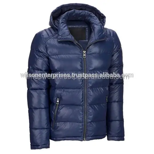 Bolla Trapuntato Guscio Leggero E degli uomini Antivento Puffer Giù del Rivestimento del Cappotto Outwear Con Il Marchio Su Misura