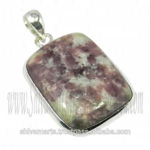 Colgante de piedras preciosas de cinabrio de Plata de Ley 925 de diseño Simple Natural, colgantes y dijes de joyería fina - Product Image 2