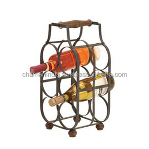 ที่ใส่ไวน์ขวดเหล็ก6ขวดทำจากโลหะ - Product Image 1