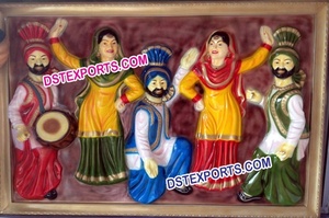 Traditionnel Rangla Punjab FRP Statues Punjabi Cultural Bhangra Statue Jatt avec Dhol Statues Mariage Entrée Décor Australie - Product Image 6