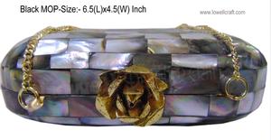 Black Pearl Mother Bag Vintage Evening Purse Custom Color Fashion Acrylic Clutch Pink Purse - Product Image 3