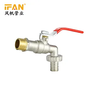 Chất Lượng Cao 1/2 3/4 1Inch Thác Nước Lạnh Và Nóng Mixer Bồn Rửa Phòng Tắm Mixer Brass Đen Lưu Vực Tap