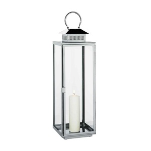 Lanterne suspendue nickelée de style antique pelouse jardin bougie veilleuse tempête lanterne cheminée manteau Patio Table décorative - Product Image 6