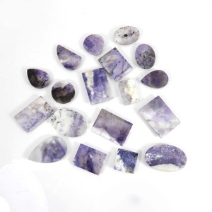 Lot en gros de cabochons de jaspe bleu naturel de haute qualité, 50 grammes, formes variées, pierres précieuses en vrac pour la fabrication de bijoux - Ishu Gems USA - Product Image 2