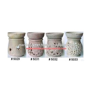 Soapstone Handmade Unique Fragrance <b>Oil</b> Lamp - Product Image 1