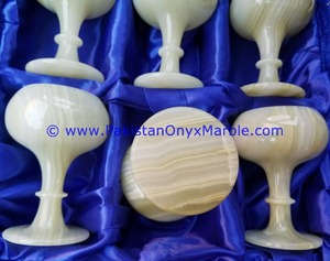 Juego de Vasos de Chupito de Ónix de Piedra Natural, Vasos Miniatura, Color Verde Claro - Product Image 3