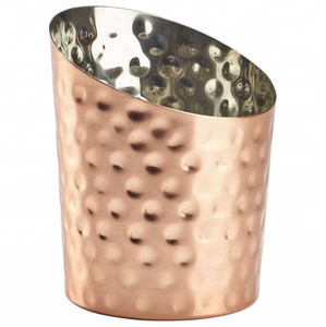 Gobelet à frire en acier inoxydable martelé - Product Image 3