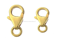 Fermoirs à ressort en argent sterling 925 plaqué or - Créez vos propres bijoux - Modèle BF0022 - NanPlanetSilver (IN;27243)