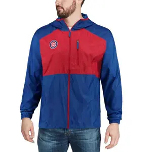 Homens Blusão de Beisebol Chicago Cubs Equipe Real Flash Full-Zip