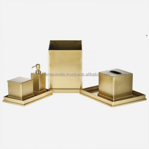 Juego de baño de siete piezas de latón antiguo Accesorio Colección de metal duradero - Product Image 1