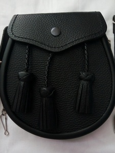 Accesorios para instrumentos musicales Día tradicional Sporran Sporrans de cuero negro Muestra gratis Tienda de venta en línea - Product Image 2