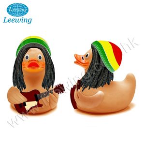 Canard en caoutchouc jaune, batteur de rock en plastique, cadeau promotionnel - Product Image 4