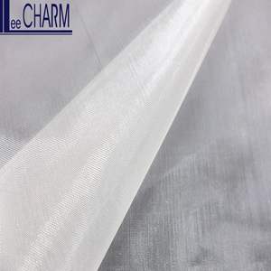 LCSH026 Tela de organza de calidad de Taiwán 100% Tela de cortina transparente transpirable Lisa tejida de nailon - Product Image 6