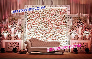Panel de cuero para decoración de escenario de boda, decoración de escenario con flores, de cuero, Moderno - Product Image 6
