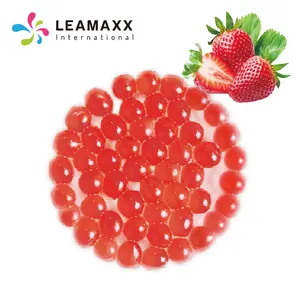 热卖草莓爆裂波霸纯15爆裂波霸果汁球Leamaxx珍珠奶茶批发供应商