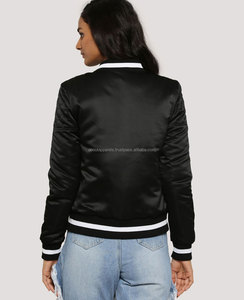 Vestes de bombardier en Satin, en soie et Polyester, à coupe étroite, haut de gamme, OEM, vente en gros - Product Image 1