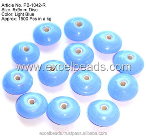 Venta al por mayor 6x9mm hecho a mano rojo Blanco marrón cristal murano cuentas Excel exportaciones joyería decoración cuentas sueltas lentejuelas - Product Image 5