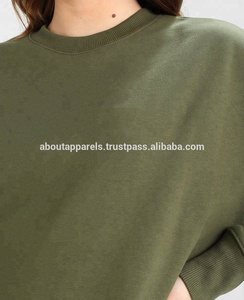 New Arrival Cheap Stylish Custom Breathable Winter Summer Long Embroidered Sweet Stitched Flounced Hem Women Sweatshirt - Product Image 2