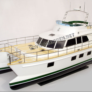 Barco modelo de madera artesanal 47, regalo de viaje novedoso - Product Image 2