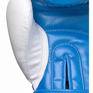 Gants de boxe professionnels personnalisés en usine Offre Spéciale cuir 12oz et cuir de vachette noir rouge et bleu avec logo personnalisé de la Chine - Product Image 4