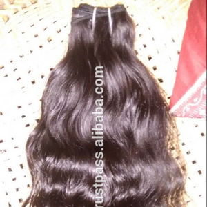 Extensions de cheveux humains Remy donneur unique Texture épaisse corps ondulé trame de cheveux bruts d'Inde. Trame de cheveux super bruts ondulés naturels - Product Image 1
