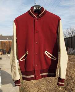 Nueva Llegada Barato Elegante Leatherman College Béisbol Transpirable Algodón Lana Varsity Chaquetas con Manga de Cuero - Product Image 4