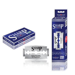 SHARP HI PLATINUM DURABLADE pour rasoirs à double tranchant Pack de piliers en acier inoxydable importé non jetable - Product Image 1