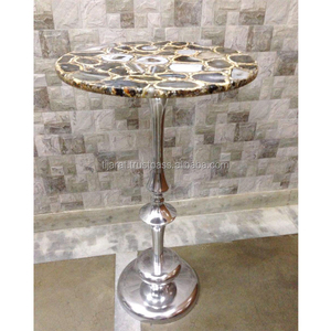 Mesa de centro de ágata, mesa de ágata, mesa de METAL - Product Image 1