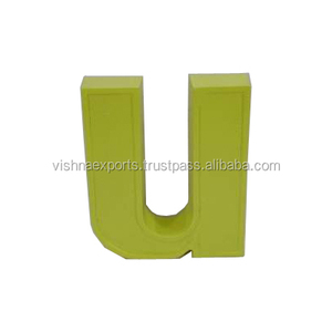 Lettre de style antique plaquée aluminium vert clair pour la décoration murale de la maison - Product Image 1