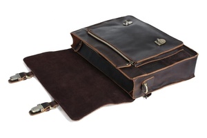 Sacs de messager en cuir Exportateur en cuir véritable Crazy Horse Satchel Messenger Bag Office Bag - Product Image 4