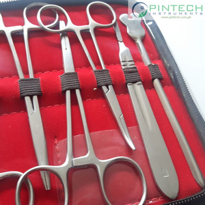 Kit de práctica de sutura profesional para estudiantes, instrumentos quirúrgicos de grado médico de acero inoxidable, 12 Ce, PK, Manual, 2 años - Product Image 3