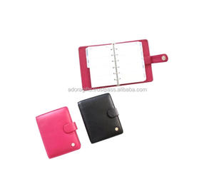 Pink Cute Leather Organizer <b>file</b> <b>folder</b> in real leather - Product Image 2
